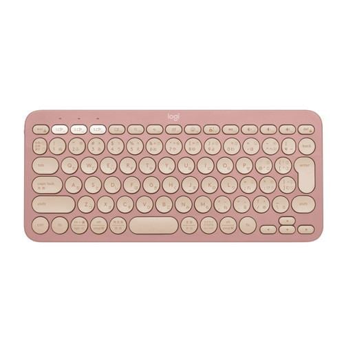 【推奨品】ロジクール K380SRO PEBBLE KEYS 2 Bluetoothキーボード 日本語配列 Chrome Android iPadOS iOS Mac Windows対応 ローズ