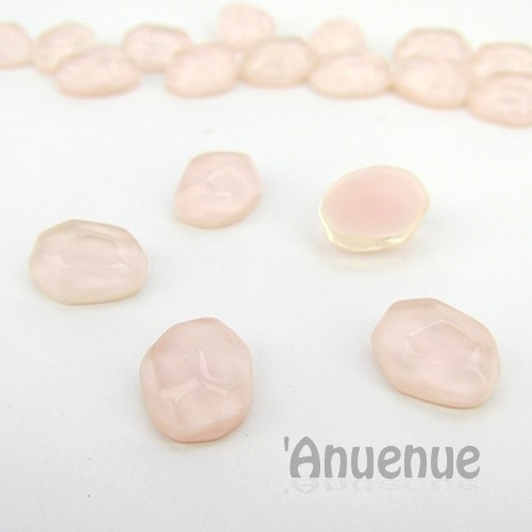 シャーベットカラーカボション 15ｘ12mm 【Oval / Baby Pink】6個