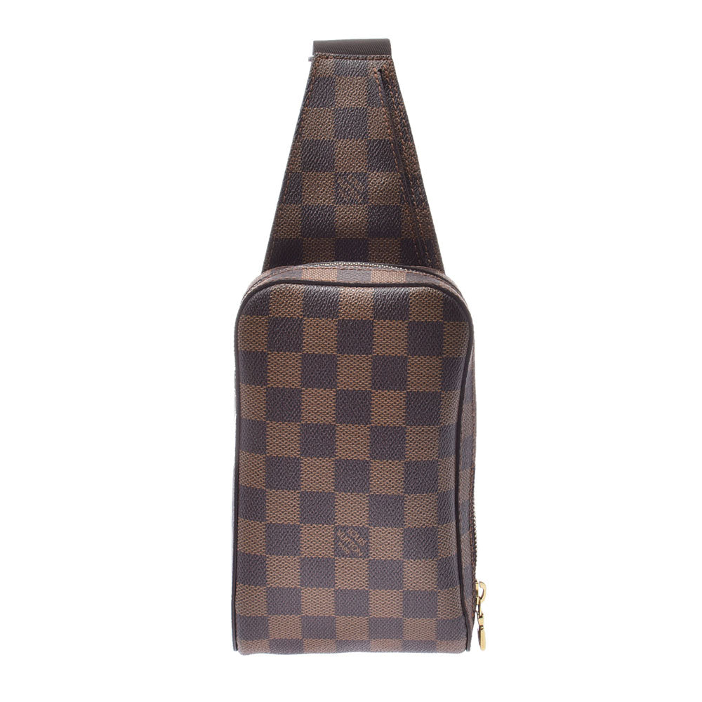 【新年の贈り物】LOUIS VUITTON ルイヴィトン ダミエ ジェロニモス ボディバッグ ブラウン N51994 ユニセックス ショルダーバッグ ABランク 中古 _画像1