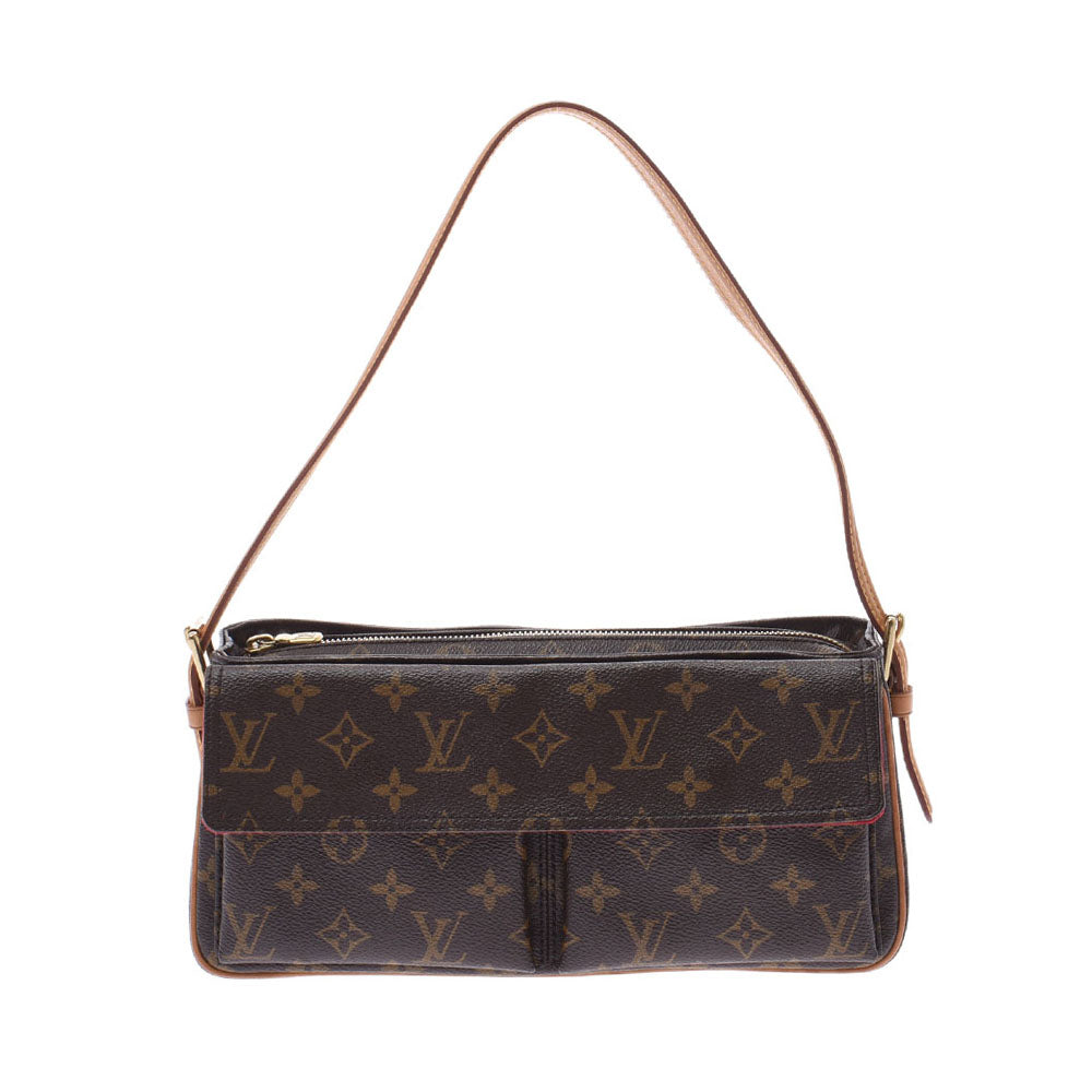 LOUIS VUITTON ルイヴィトン モノグラム ヴィバシテMM ブラウン M51164 レディース モノグラムキャンバス ショルダーバッグ ABランク 中古 