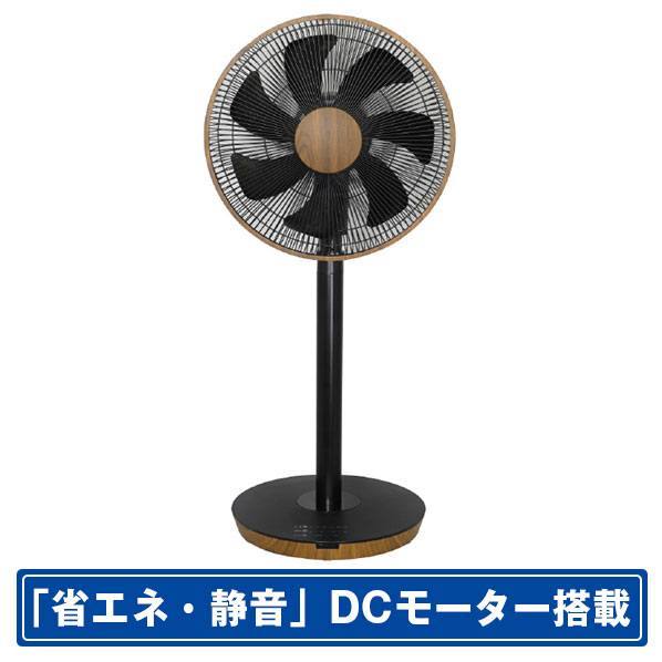 SKジャパン DCモーター搭載リモコン付リビング扇風機 木目 SKJ-KT35FSF(DM)