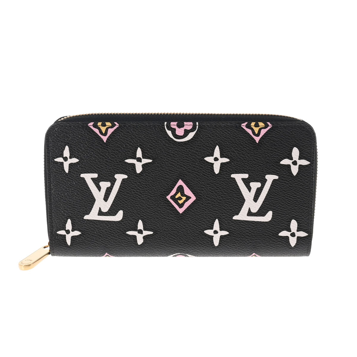 LOUIS VUITTON ルイヴィトン モノグラム ワイルドアットハート ジッピーウォレット ブラック M80683 レディース モノグラムキャンバス 長財布 Aランク 中古 