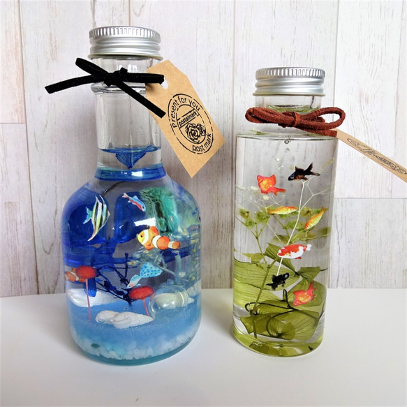 受注制作 ハーバリウム熱帯魚＆金魚