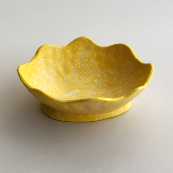 『carving mini bowl』 - yellow B-