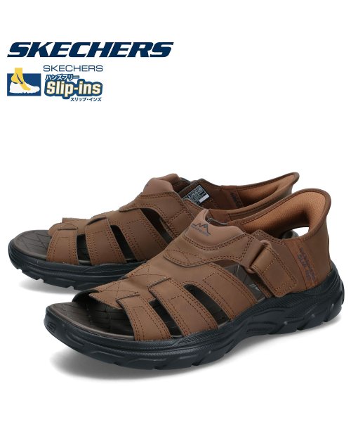 スケッチャーズ SKECHERS スリップインズ リボルテッド SS サンダル スポーツサンダル メンズ SLIP－INS REVOLTED SS ダーク ブラ