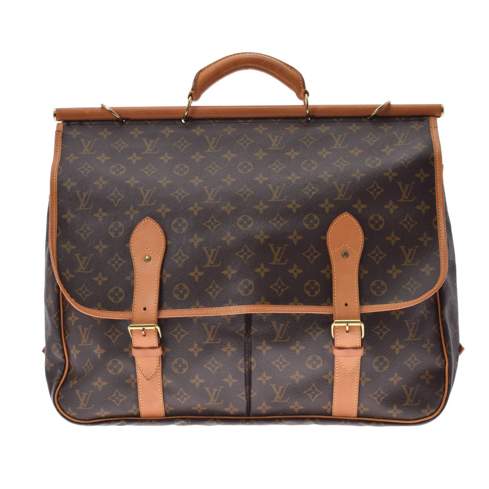 LOUIS VUITTON ルイヴィトン モノグラム サックシャス ブラウン M41140 メンズ モノグラムキャンバス ボストンバッグ ABランク 中古 