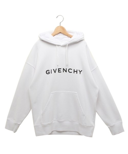 ジバンシィ スウェット スリムフーディー アーキタイプ ホワイト メンズ GIVENCHY BMJ0HC3YAC 100