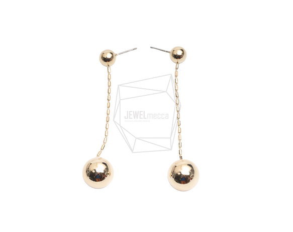 ERG-2752-G【2個入り】チェーンリンクボールピアス,Chain Link Ball Post Earring