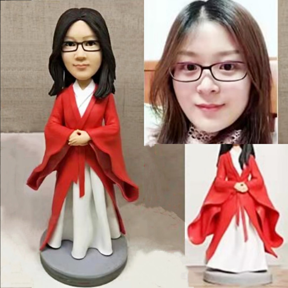 【オーダーメイド】お写真入から 3D 肖像画 似顔絵 人形 フィギュア 彼氏 彼女 誕生日ケーキトッパー 記念日カップル