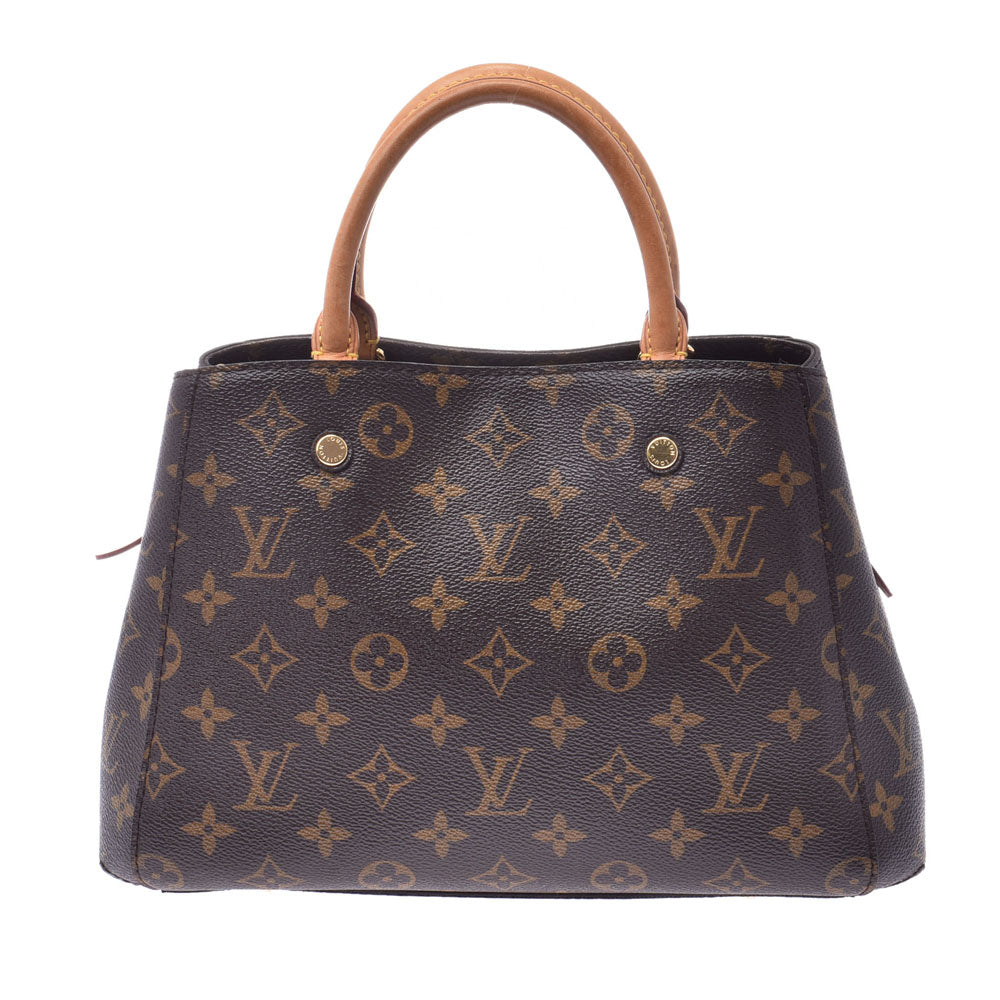 LOUIS VUITTON ルイヴィトン モノグラム モンテーニュBB 2WAYバッグ ブラウン M41055 レディース モノグラムキャンバス ハンドバッグ Bランク 中古 