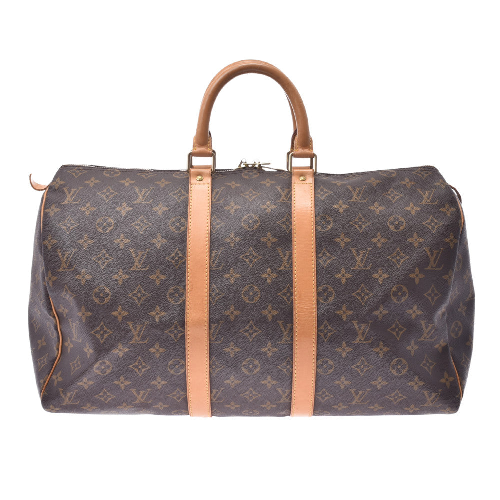 【コストコ お買い得】LOUIS VUITTON ルイヴィトン モノグラム キーポル45 ブラウン M41428 ユニセックス モノグラムキャンバス ボストンバッグ Bランク 中古 