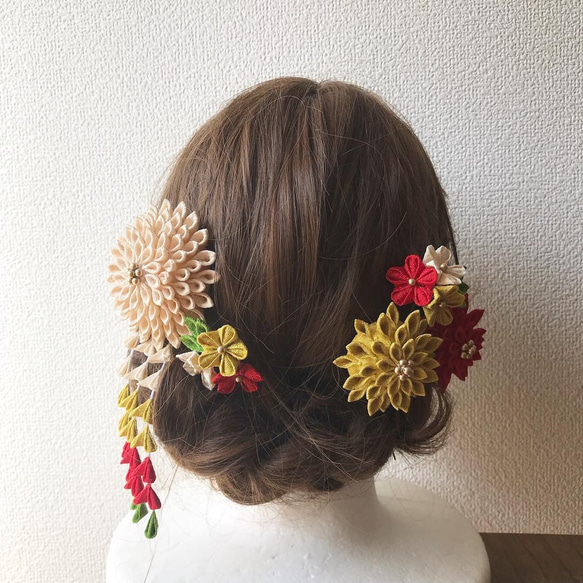 レトロな花嫁のつまみかんざし