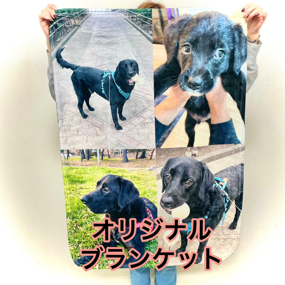 【オーダーメイド】ブランケット♪　ひざ掛け　うちの子　犬・猫・お子様など　プレゼントにも☆