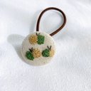 【mini】チョウの刺繍ヘアゴム①