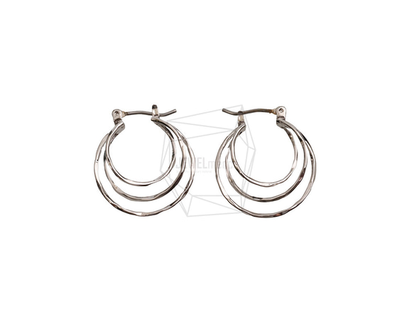 ERG-2541-R【2個入り】トリプルラウンドピアス,Triple round Post Earring