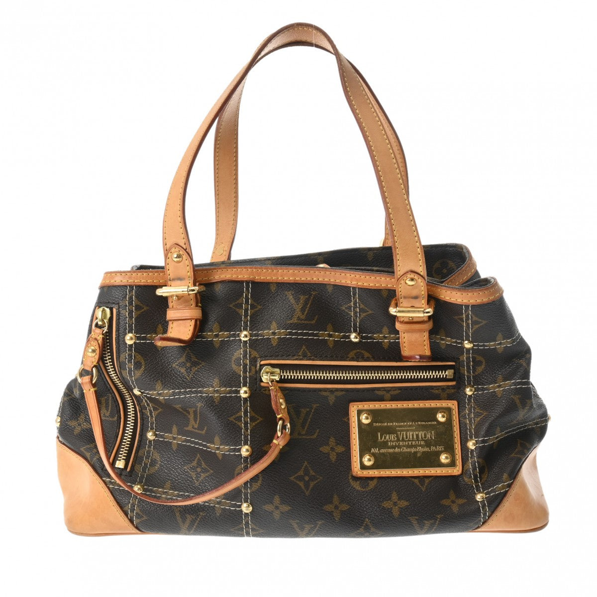 LOUIS VUITTON ルイヴィトン モノグラム リヴェット ブラウン M40140 レディース モノグラムキャンバス ハンドバッグ Bランク 中古 