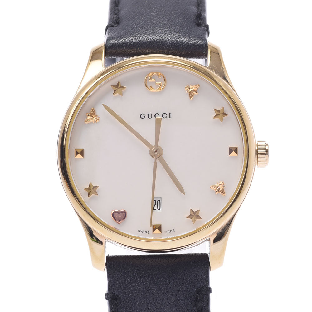 GUCCI グッチ Gタイムレス  126.5 レディース GP/SS 腕時計 クオーツ シェル文字盤 Aランク 中古 