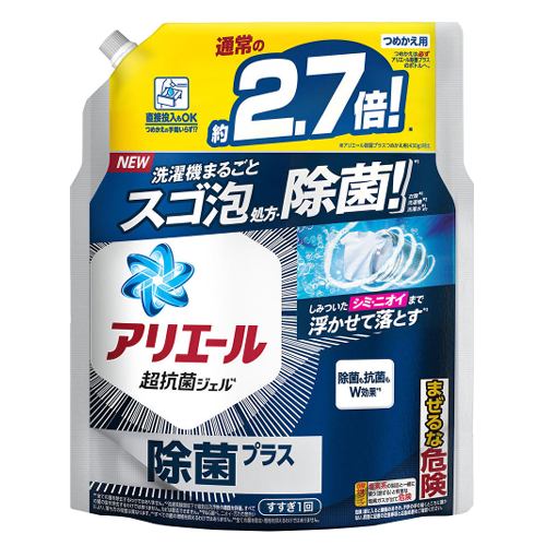 P＆Gジャパン アリエールジェル 除菌プラス つめかえ超ジャンボサイズ 1．16KG