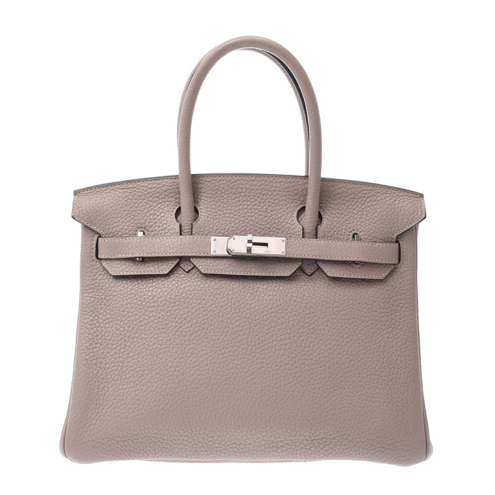 HERMES エルメス バーキン 30 トゥルティールグレー シルバー金具 □O刻印(2011年頃) レディース トリヨンクレマンス ハンドバッグ Aランク 中古 