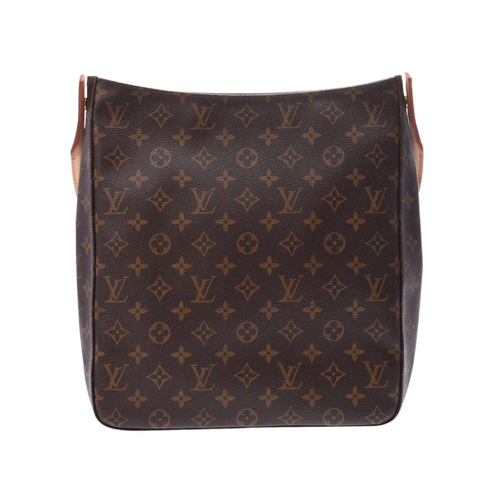 LOUIS VUITTON ルイヴィトン モノグラム ルーピングGM ブラウン M51145 レディース ワンショルダーバッグ 新同 中古 