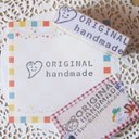 original handmade ハート スタンプ  はんこ 002 ハンドメイド品に