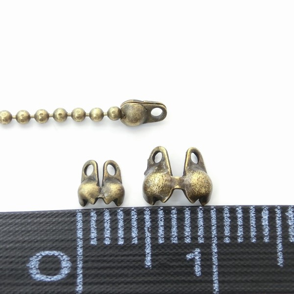 カン付（カシメパーツ）☆ボールチェーン用☆１.5ｍｍ　１０個