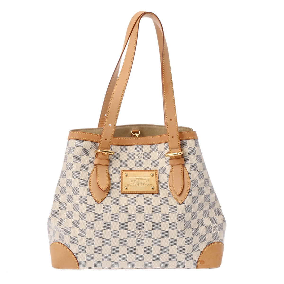 LOUIS VUITTON ルイヴィトン ダミエアズール ハムステッド MM 白 N51206 レディース ダミエアズールキャンバス トートバッグ ABランク 中古 