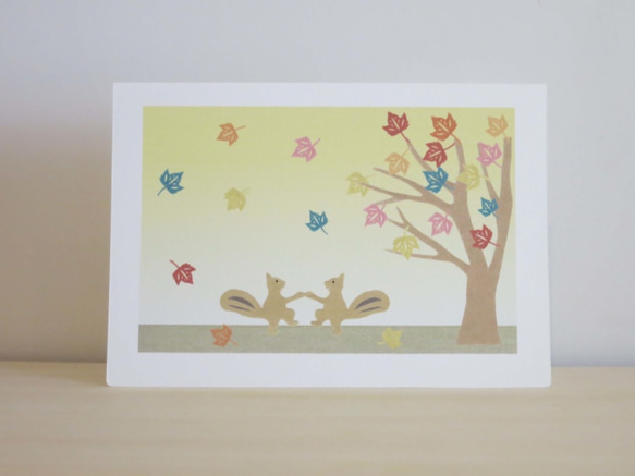 Greeting Card 3枚セット/G10_りすと紅葉