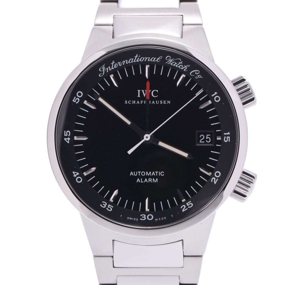 IWC SCHAFFHAUSEN アイダブリューシー シャフハウゼン GSTアラーム IW353702 メンズ SS 腕時計 自動巻き 黒文字盤 Aランク 中古 