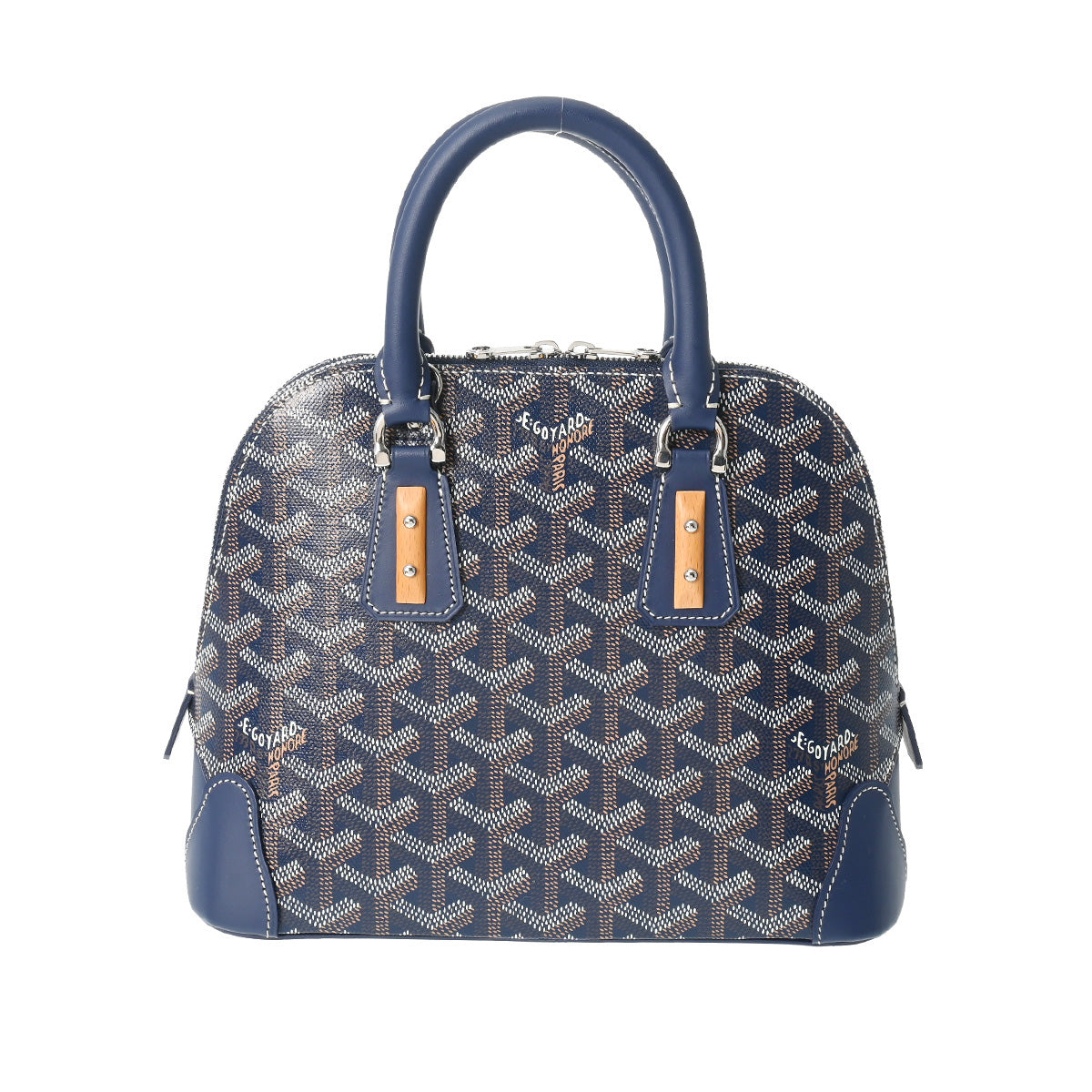 GOYARD ゴヤール ヴァンドーム PM ネイビー シルバー金具 レディース PVC ハンドバッグ 新同 中古 