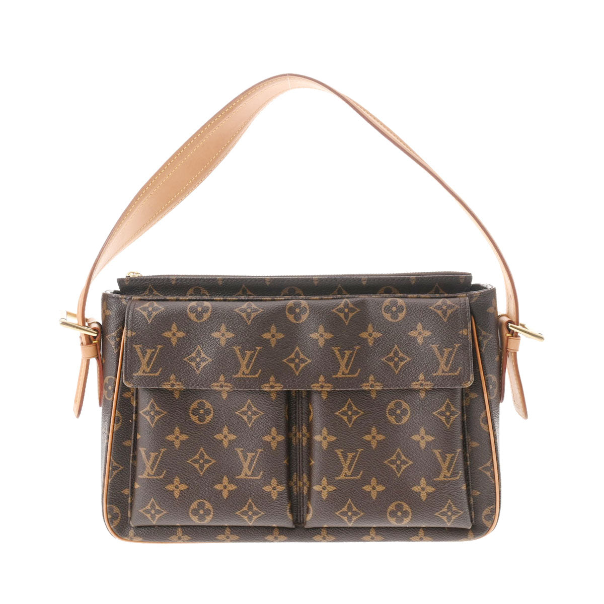 LOUIS VUITTON ルイヴィトン モノグラム ヴィバシテ GM ブラウン M51163 レディース モノグラムキャンバス ハンドバッグ Bランク 中古 