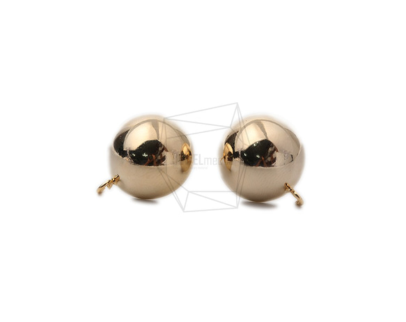 ERG-1084-G【2個入り】ハーフボールピアス,Half Ball Post Earring