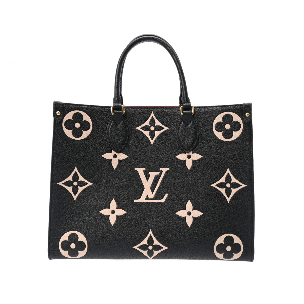 LOUIS VUITTON ルイヴィトン モノグラム アンプラント オンザゴーMM ブラック/ベージュ M45495 レディース モノグラムアンプラント 2WAYバッグ 新同 中古 