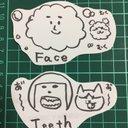 マグネットステッカー Face Teeth