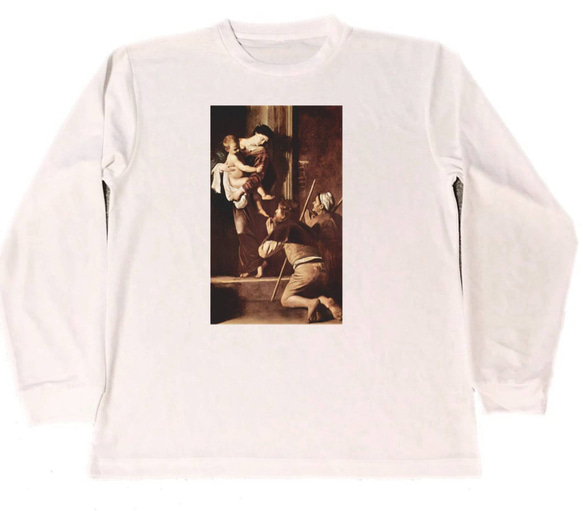 カラヴァッジオ　ドライ　Tシャツ　名画　絵画　アート　カラヴァッジョ　Caravaggio　ロレートの聖母　　ロング　ロ