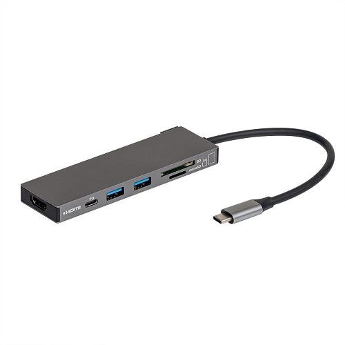 ナカバヤシ UD-C01SGYPD対応 USB Type-C アルミドッキングステーション15cm グレー