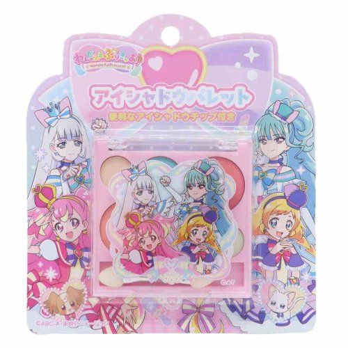 わんだふるぷりきゅあ！ キッズコスメ 6色アイシャドウパレット ピンク プリキュア 粧美堂 子ども 子供 女の子 化粧雑貨 アニメキャラクター グッズ