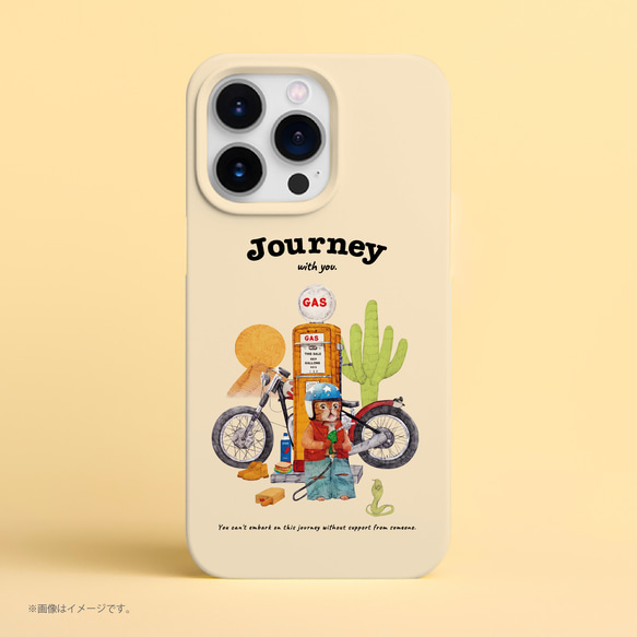 Originalスマホケース「Journey with you 砂漠のバイカー」