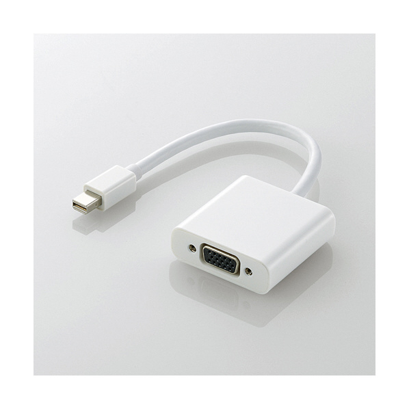 エレコム ミニDisplayPort → VGA変換アダプタ ホワイト AD-MDPVGAWH