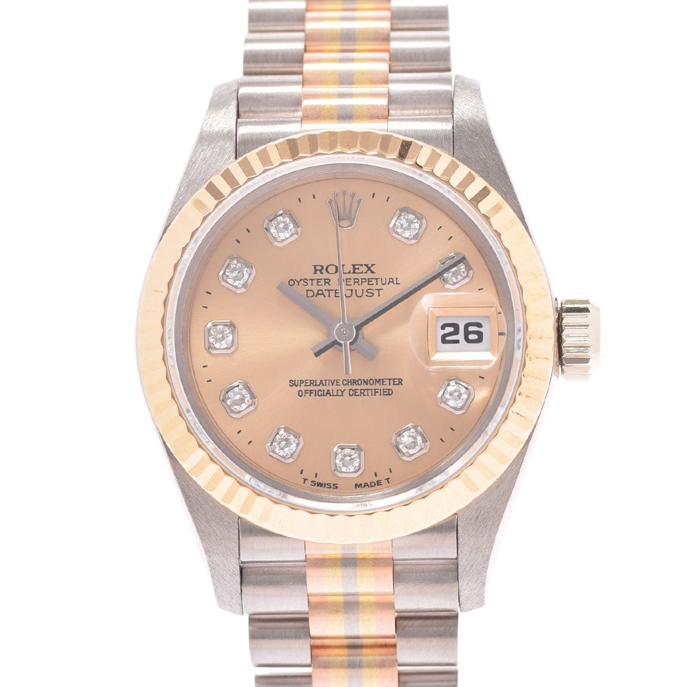 ROLEX ロレックス デイトジャスト 10Pダイヤ 69179GBIC レディース YG/WG/SS 腕時計 自動巻き シャンパン文字盤 Aランク 中古 