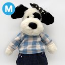 JELLYCAT ジェリーキャット バシュフル Mサイズ用 トレーナー スウェット 水色 チェック柄 着せ替え 洋服 コスチューム