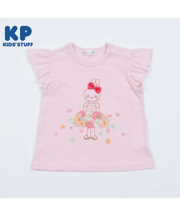 ケーピー/KP(ケーピー)お花のmimiちゃん半袖Tシャツ(80～90)