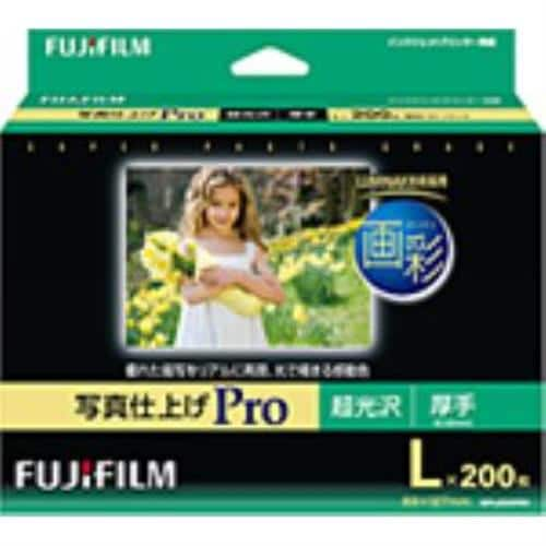 富士フイルム WPL200PRO インクジェット用紙 画彩 写真仕上げPro Lサイズ 200枚入 超光沢 厚手