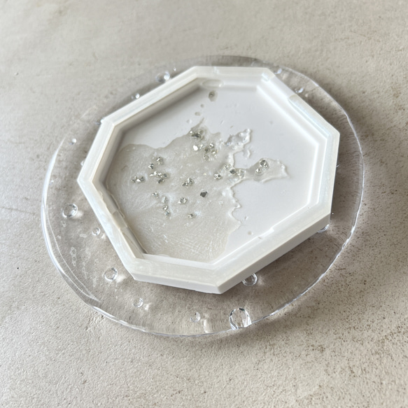 Octagon plate/White