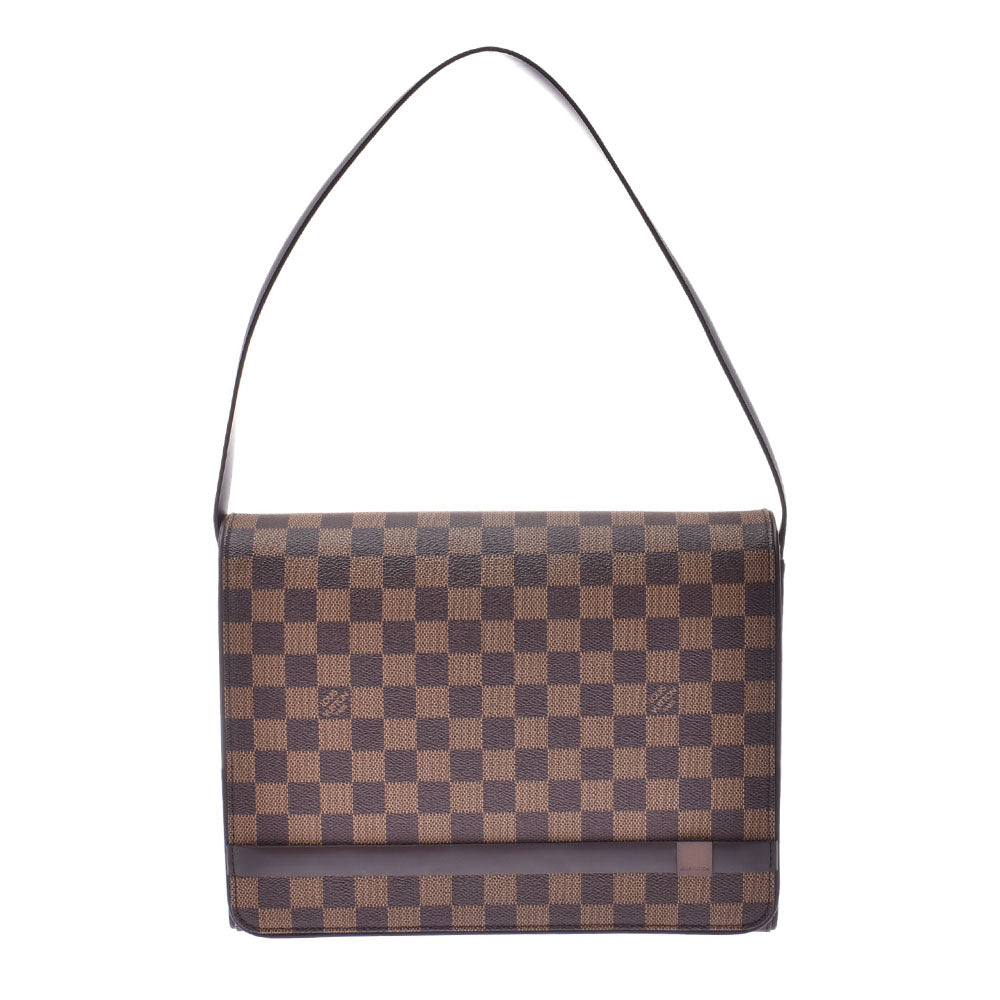 LOUIS VUITTON ルイヴィトン ダミエ トライベッカ カレ ブラウン N51161 ユニセックス ダミエキャンバス ショルダーバッグ Aランク 中古 