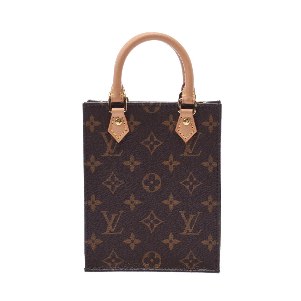 LOUIS VUITTON ルイヴィトン モノグラム プティット サックプラ 2WAYバッグ ブラウン M69442 レディース モノグラムキャンバス ハンドバッグ Aランク 中古 