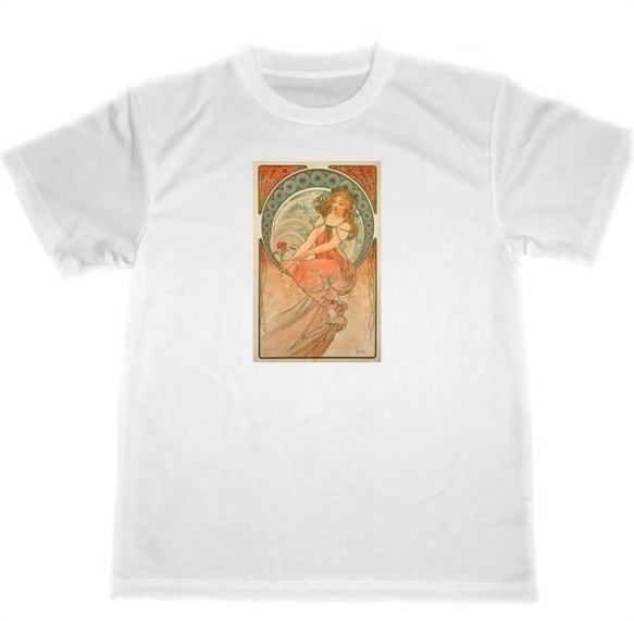 アルフォンス・ミュシャ　ドライ　Tシャツ　名画　絵画　アート