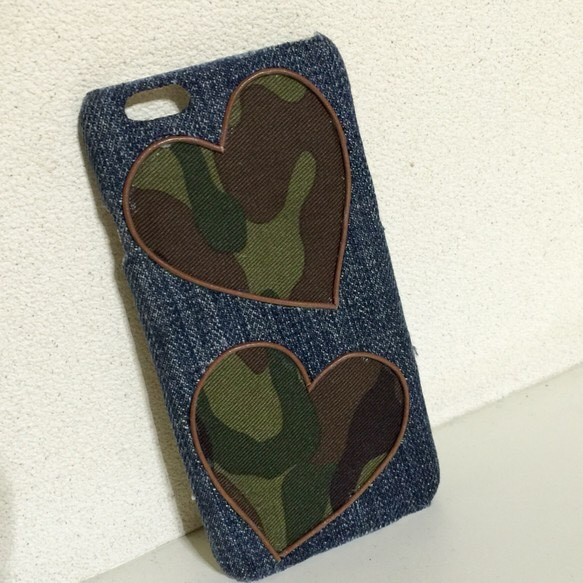 カモフラ×ハート❤︎iPhone5(s).6(s)ケース