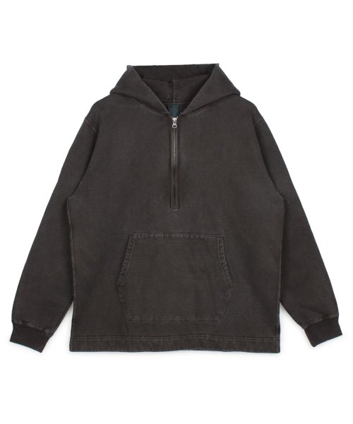 Good On グッドオン パーカー ハーフジップ プルオーバー メンズ レディース 無地 ROUGH1/2ZIP POHOOD ブラック グレー ネイビー 黒