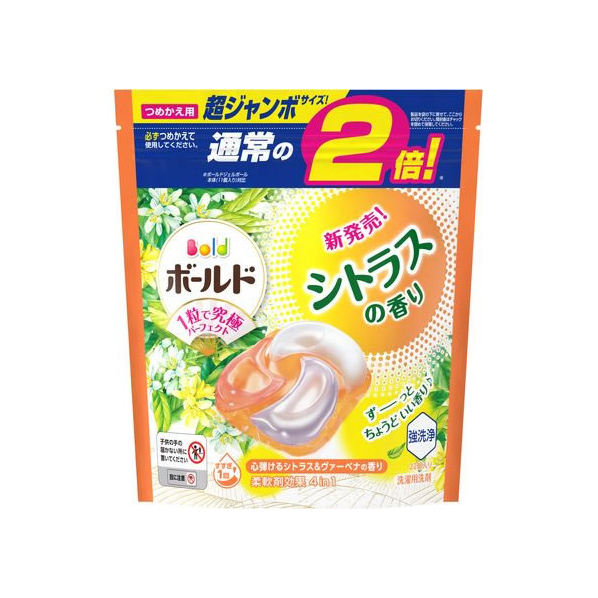 Ｐ＆Ｇ ボールド ジェルボール4D シトラス 替 超ジャンボ 22個入 FC454NY